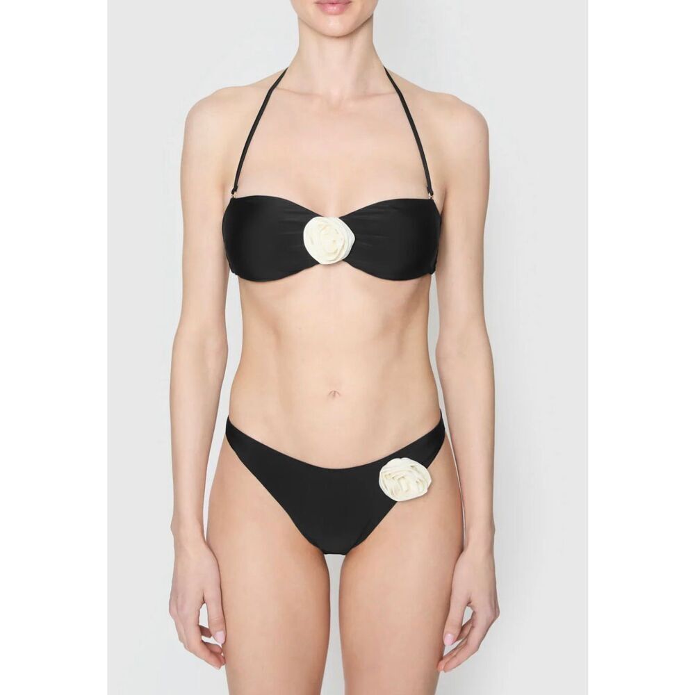 REBECCA MINKOFF Flora Bandeau Bikini | Black in Small
